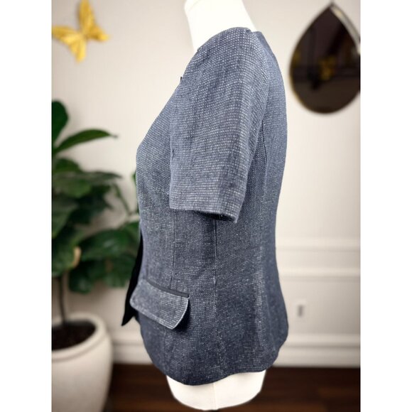 Anne Klein blazer-style jacket|Smoky Blue-Gray| size 6 - Picture 5 of 16